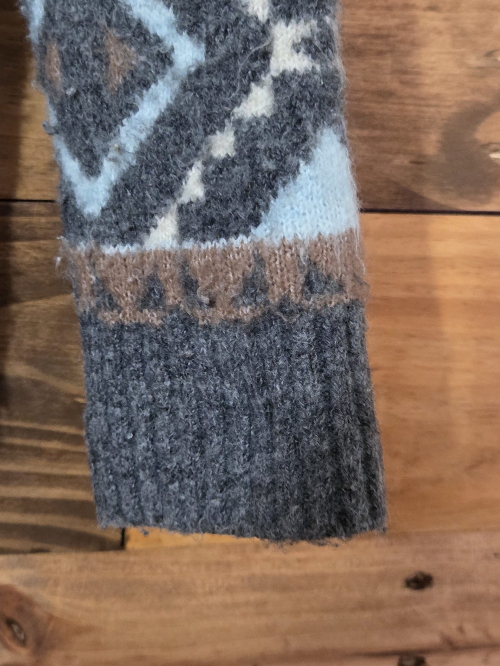 Cozy Fair Isle Reindeer Cardigan Button Down Cabincore Nordic Winter Sz L/XL - Picture 6 of 7